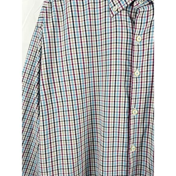Peter Millar Summer Comfort Shirt XL Colorful Plaid Performance Golf Casual‎ - Picture 4 of 5